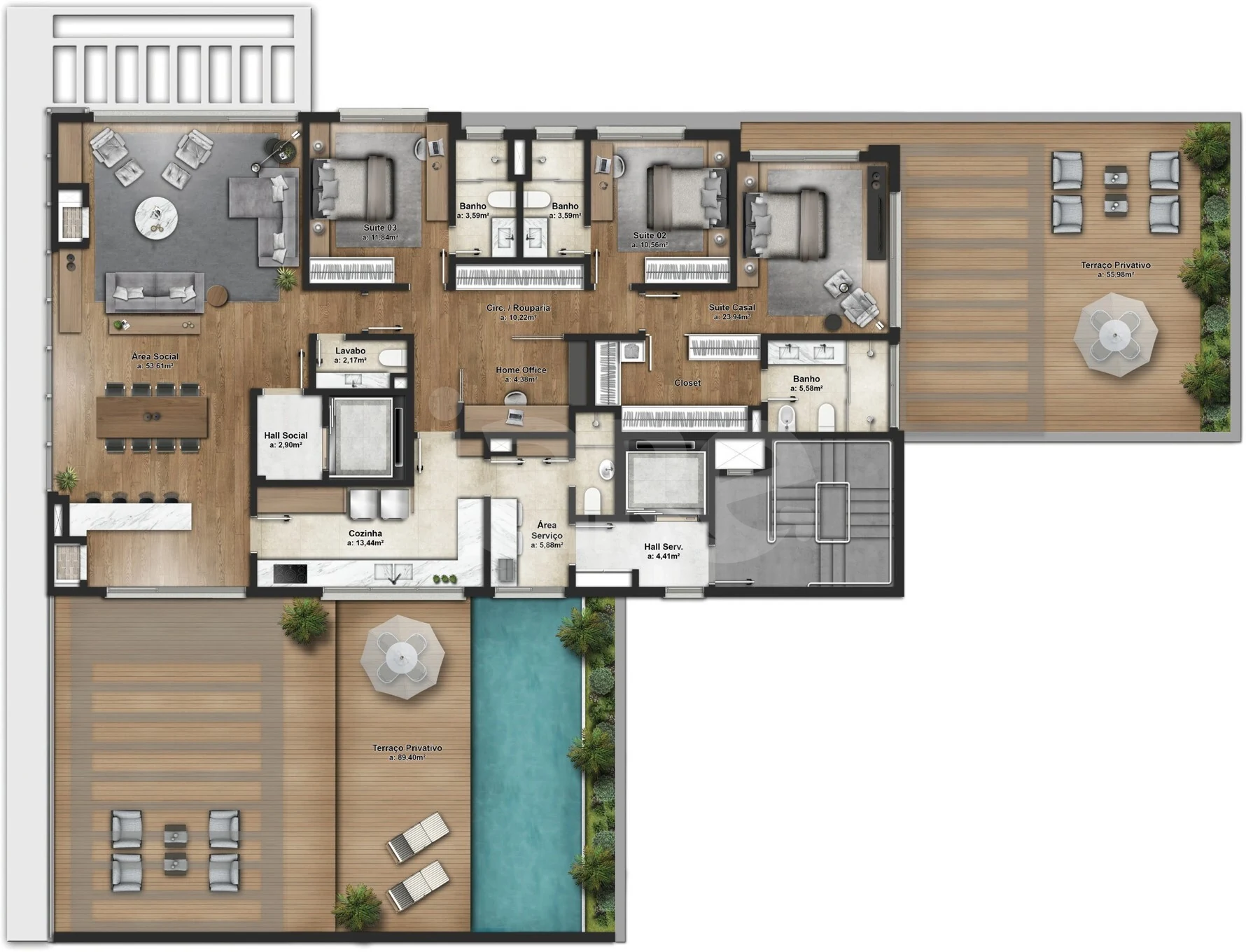 Planta — Garden 347,74 m²