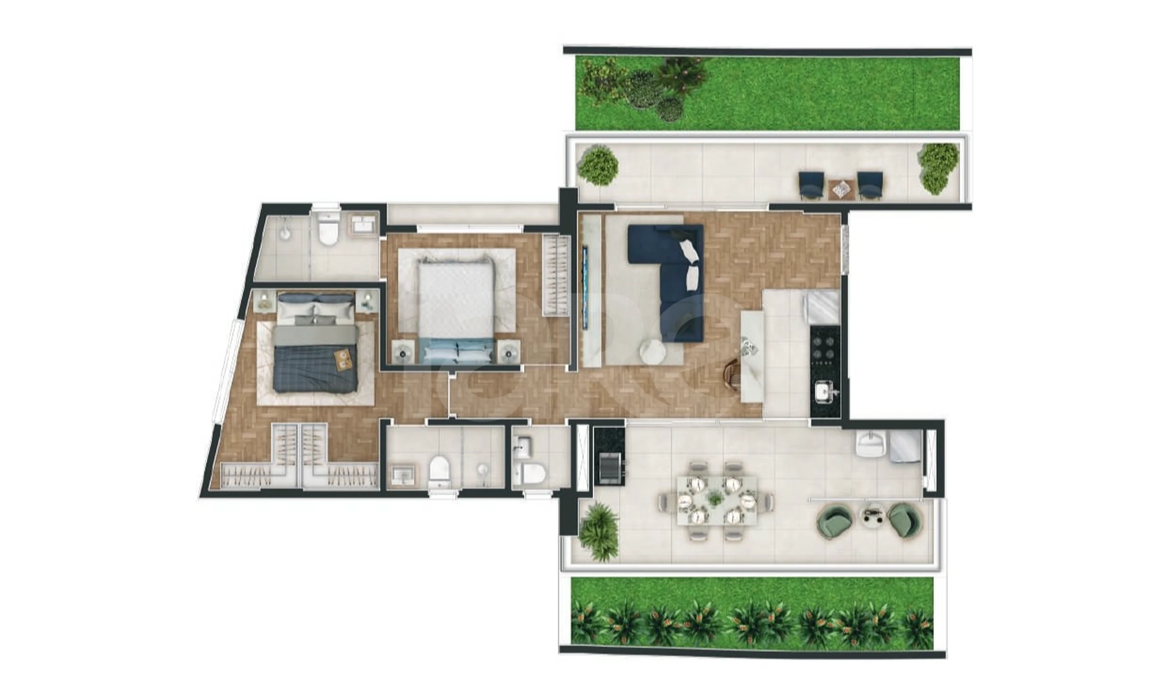 Planta — Garden 97 m²