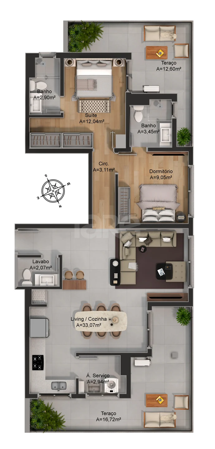 Planta — Garden 117,49 m²