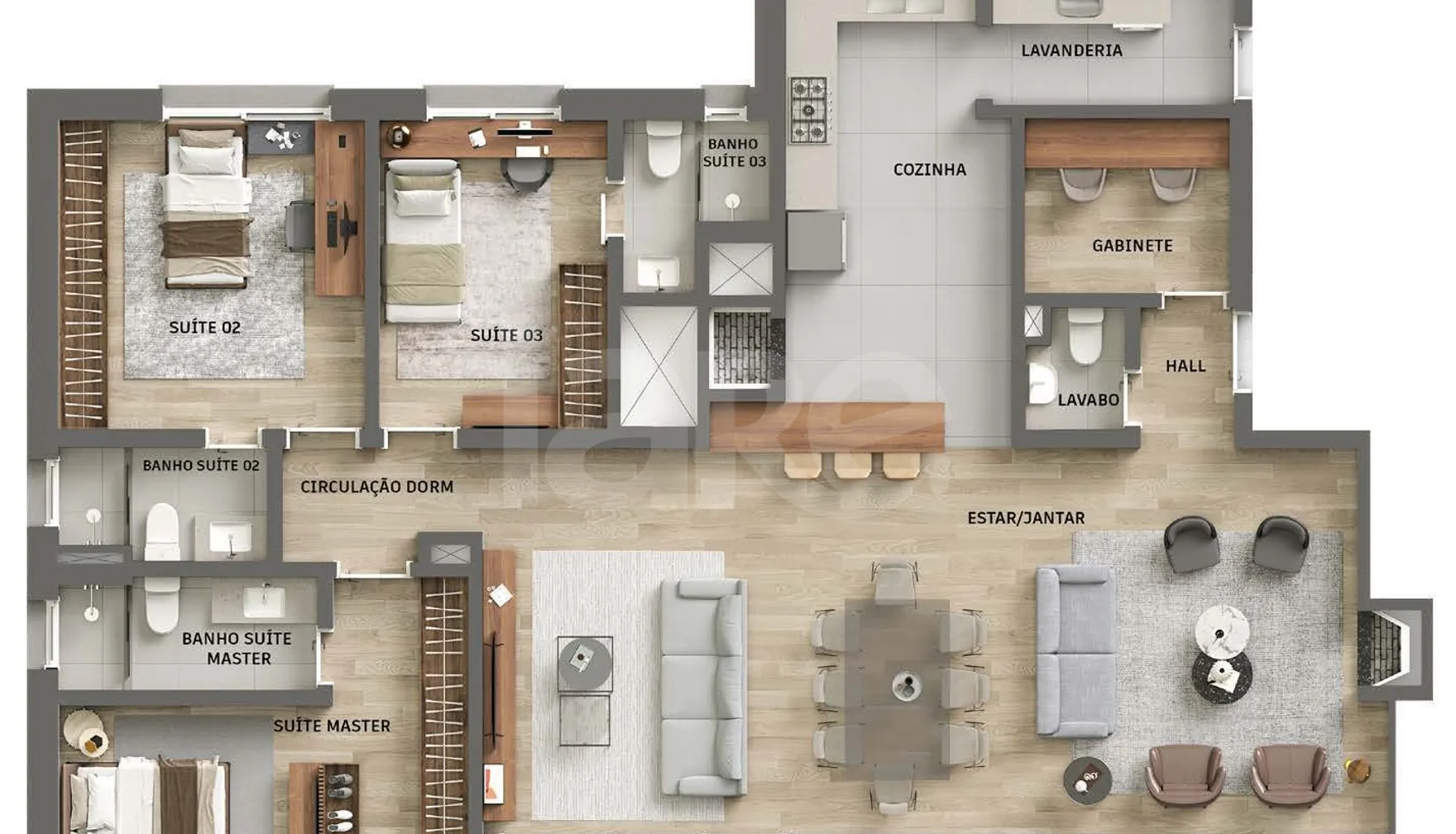 Planta — Apartamento 188,1 m²