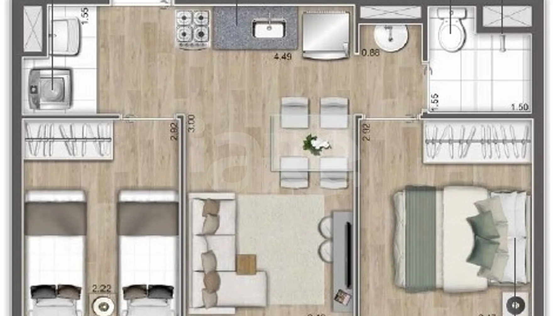 Planta — Garden 38,44 m²