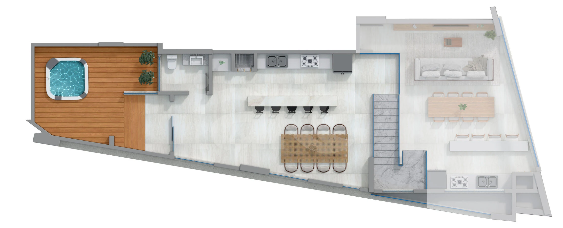 Planta — Cobertura Duplex 189 m²
