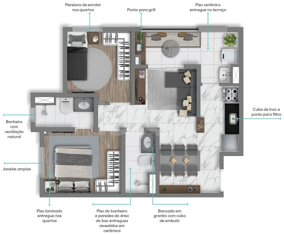 Planta — Garden 67,52 m²