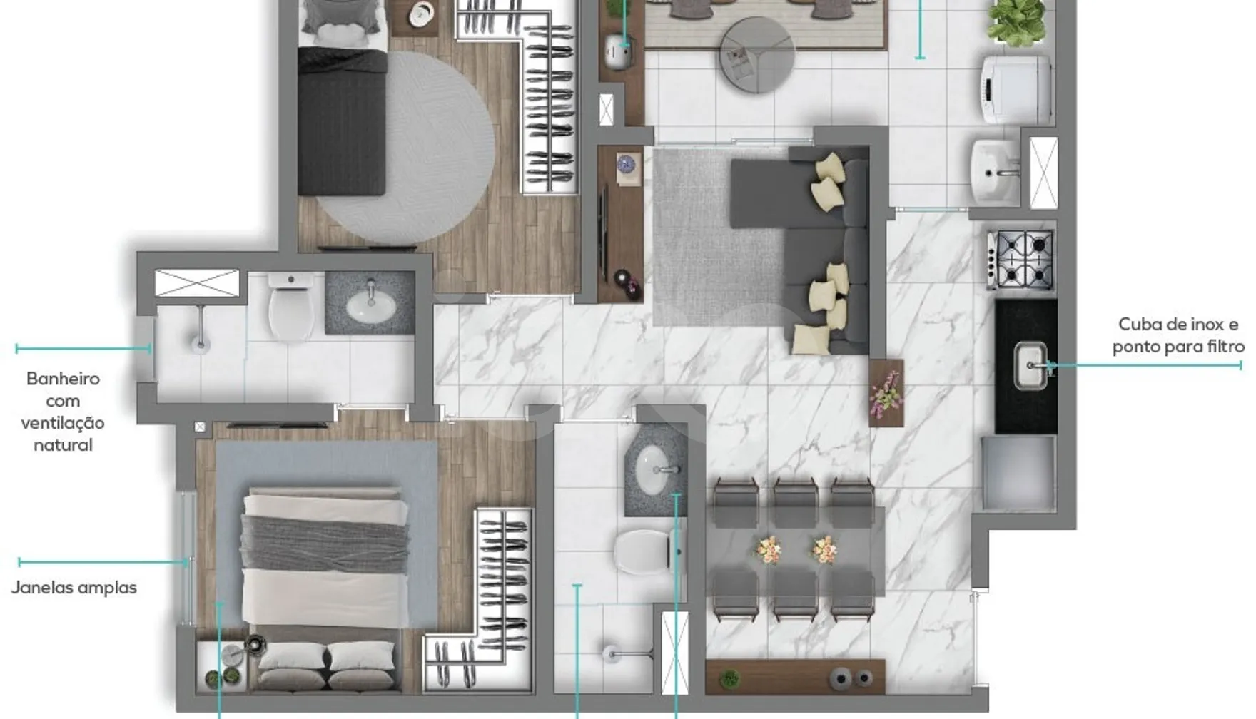 Planta — Garden 67,52 m²