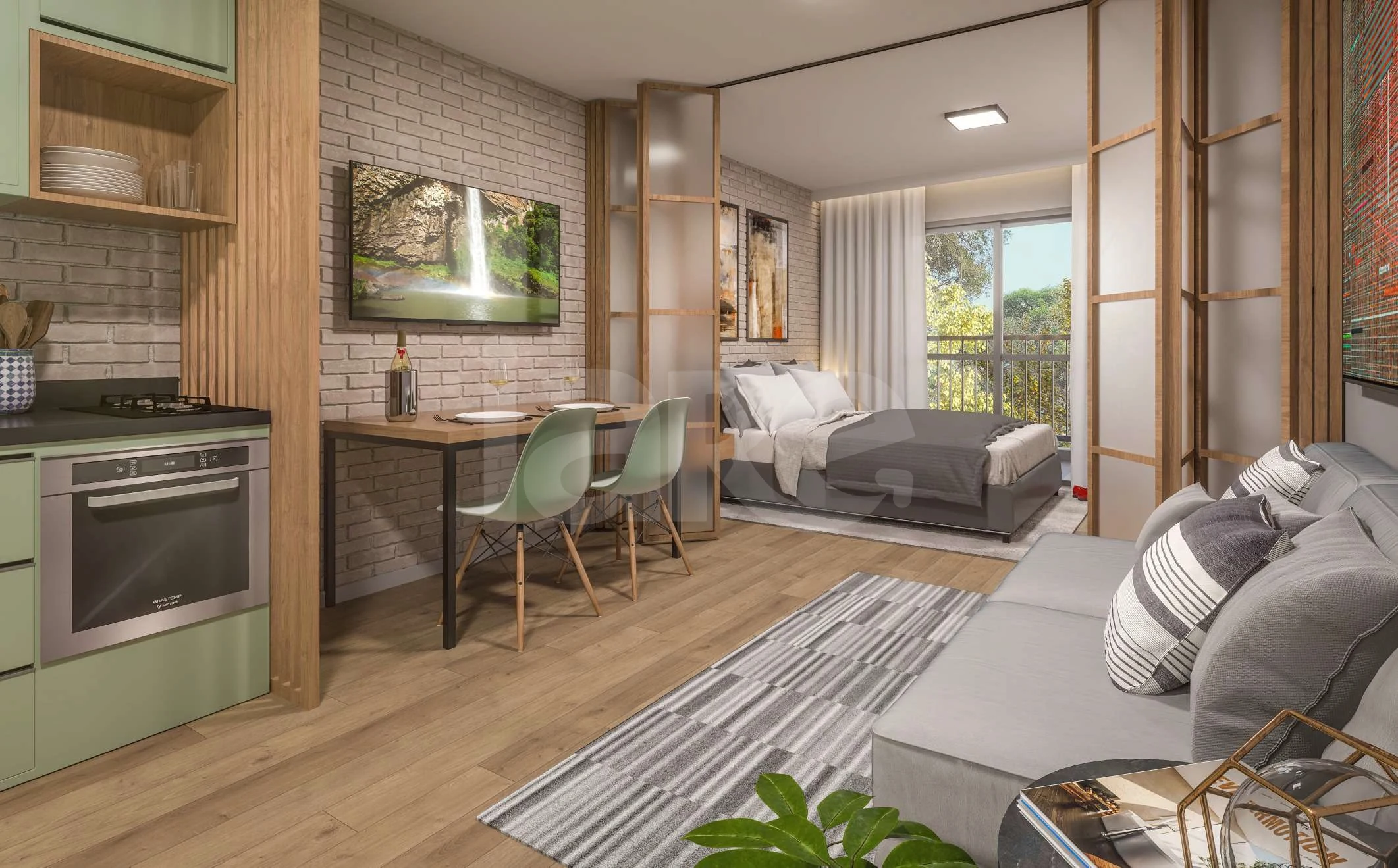 Cores de Fátima - Studio com 35,66 m², em Centro — foto 4