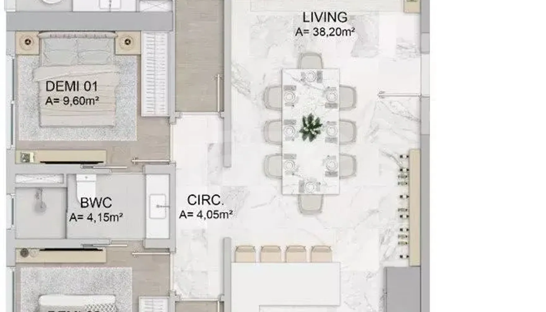 Planta — Apartamento 152,67 m²