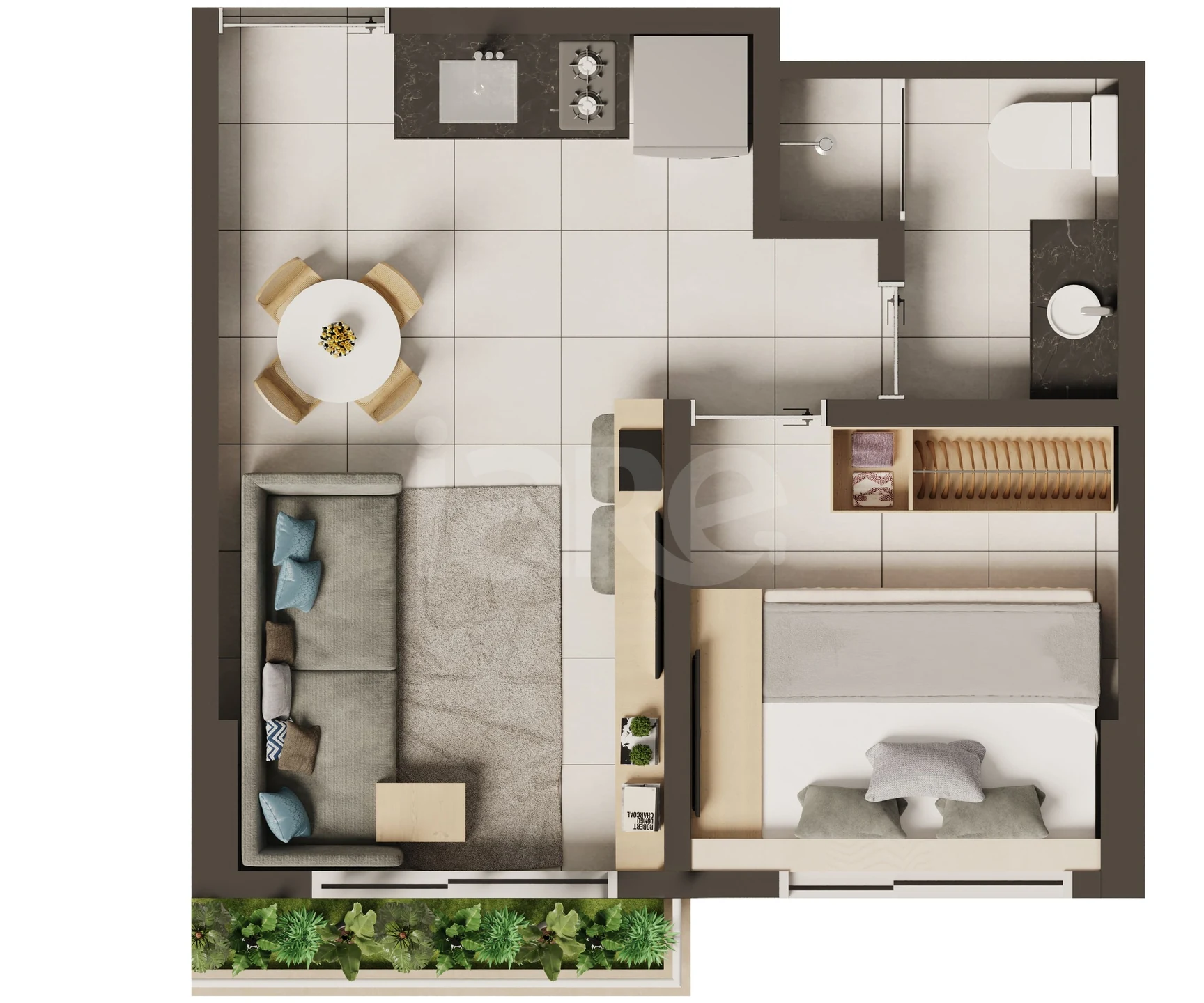 Planta — Apartamento 27,58 m²