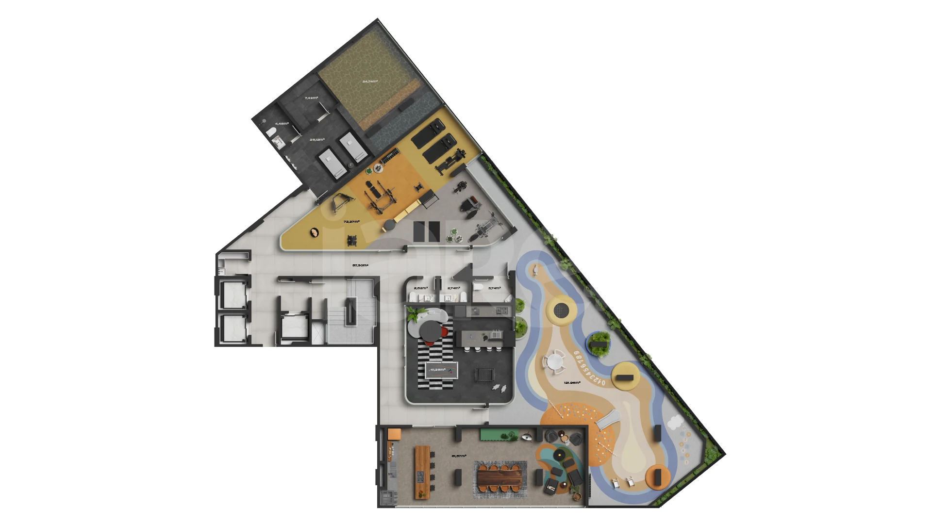 Planta — Pavimento lazer