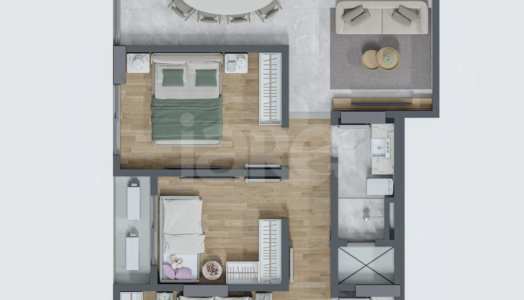 Planta — Apartamento 69,1 m²