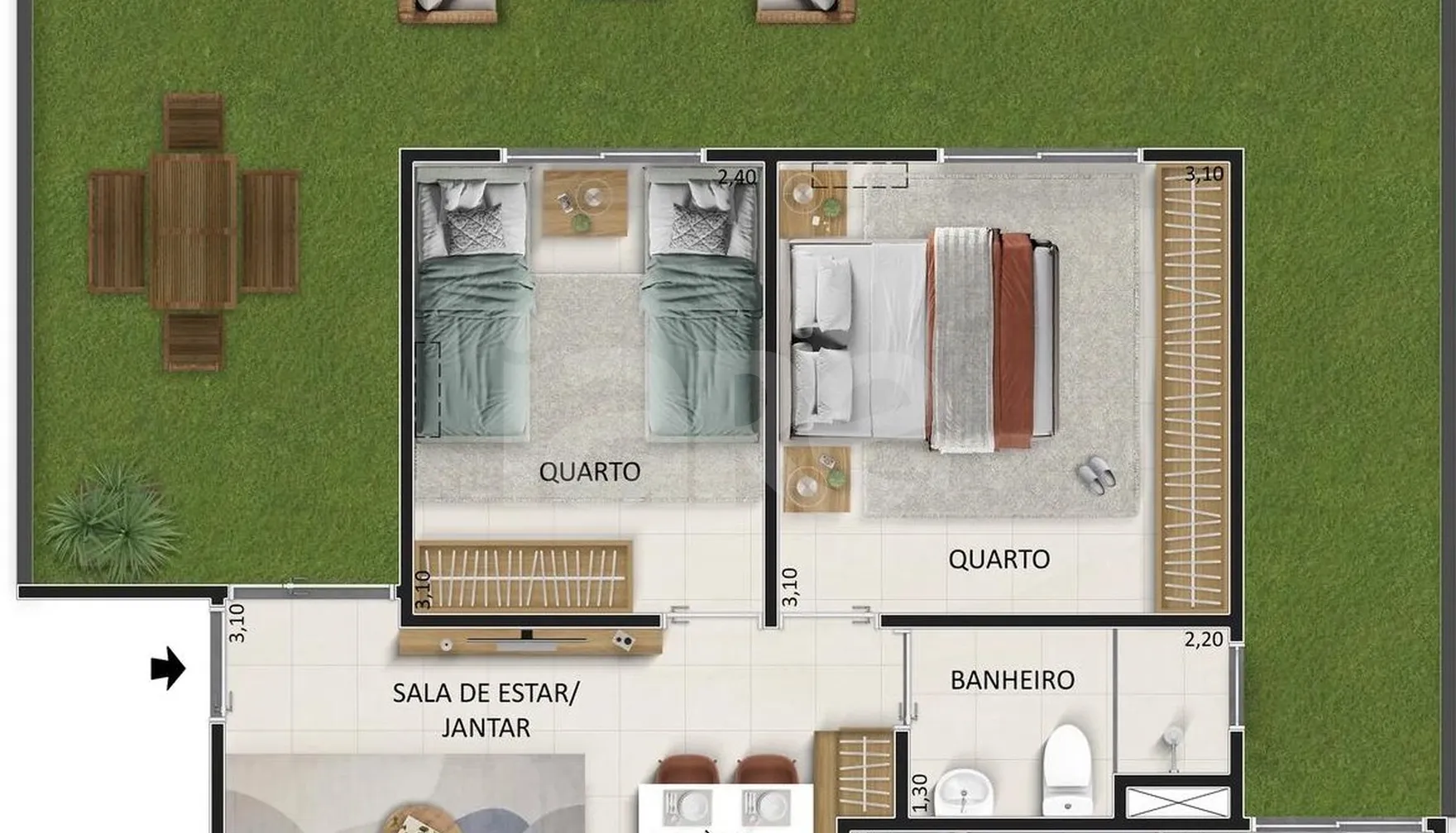 Planta — Garden 81,58 m²