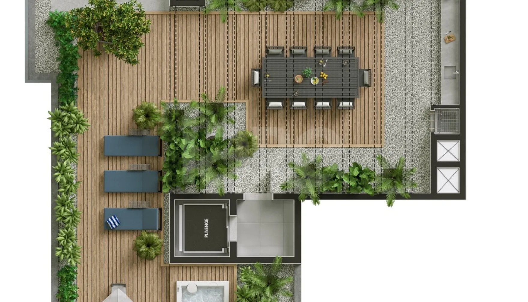 Planta — Garden 397,1 m²
