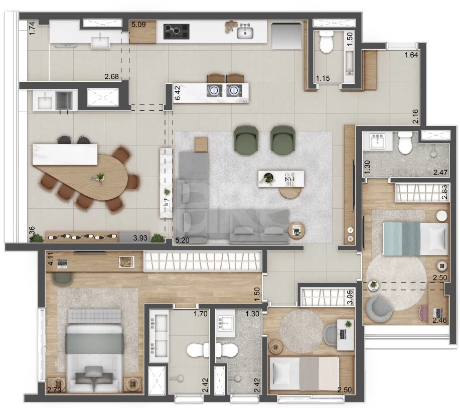 Planta — Garden 148,73 m²