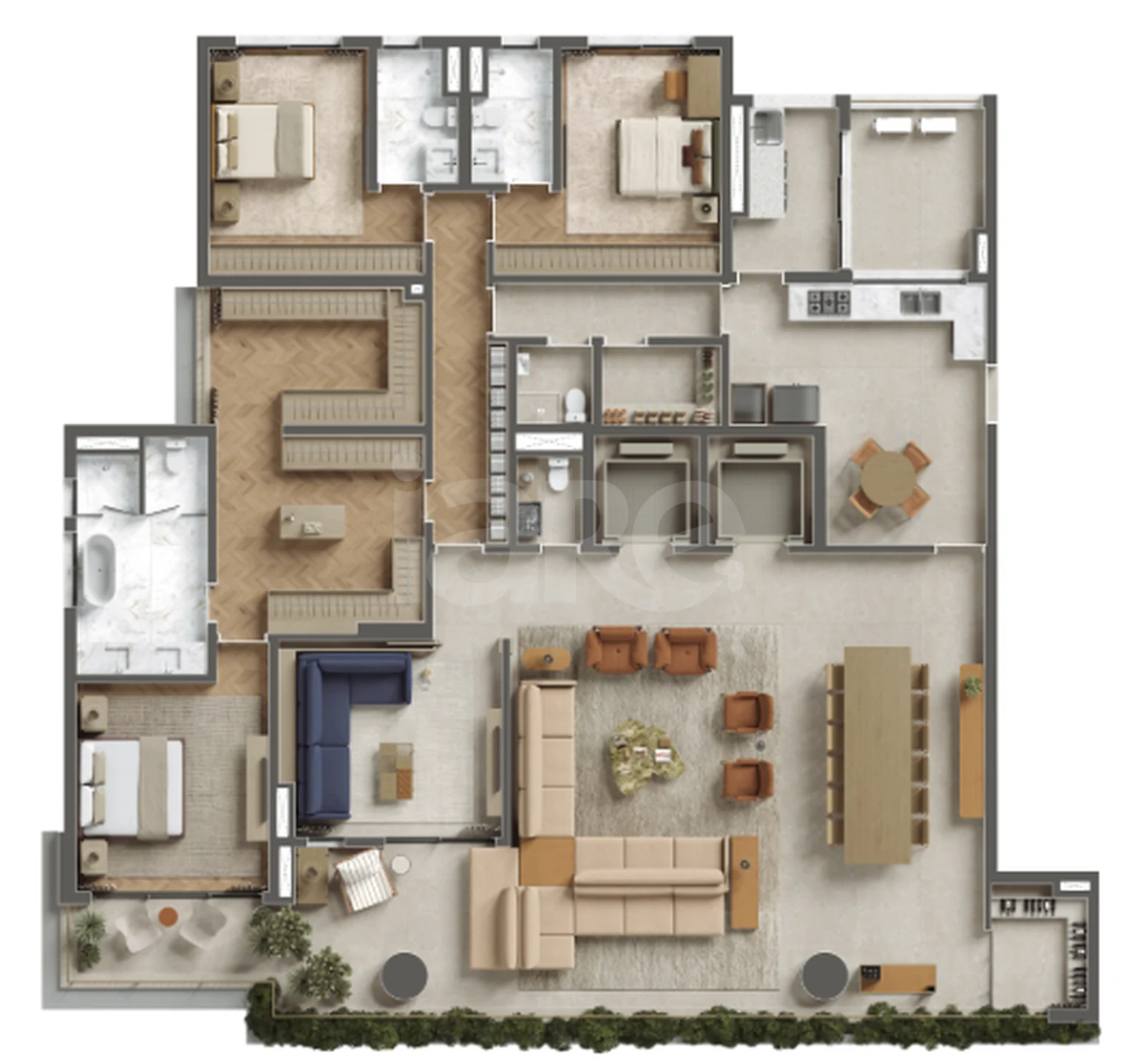 Planta — Apartamento 300 m²
