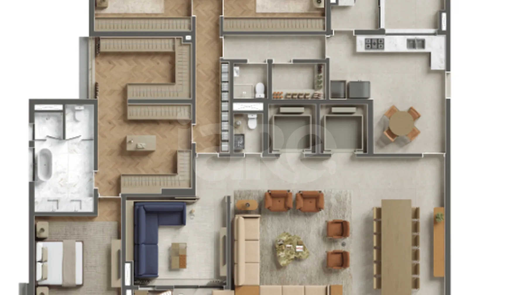 Planta — Apartamento 300 m²