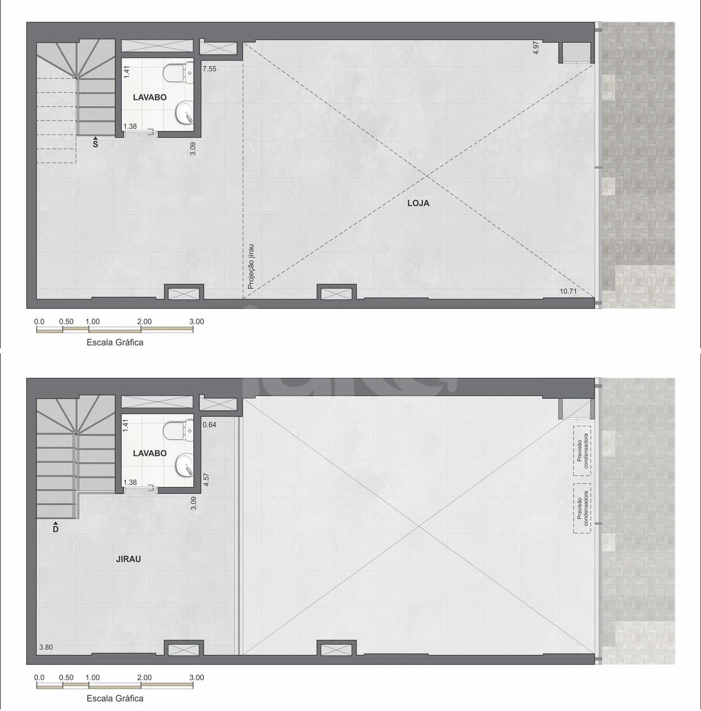 Planta — Loja 80,3 m²