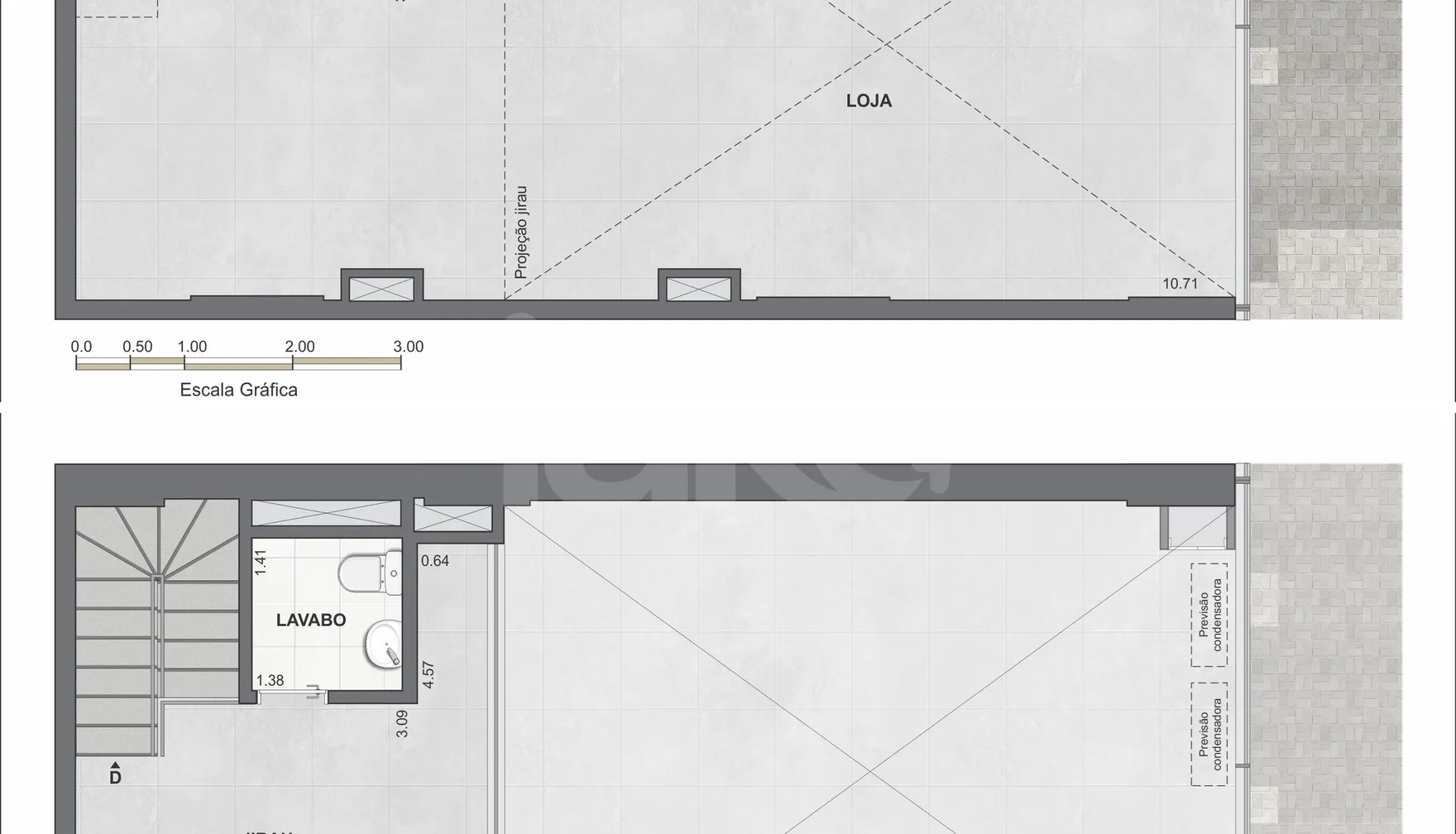 Planta — Loja 80,3 m²