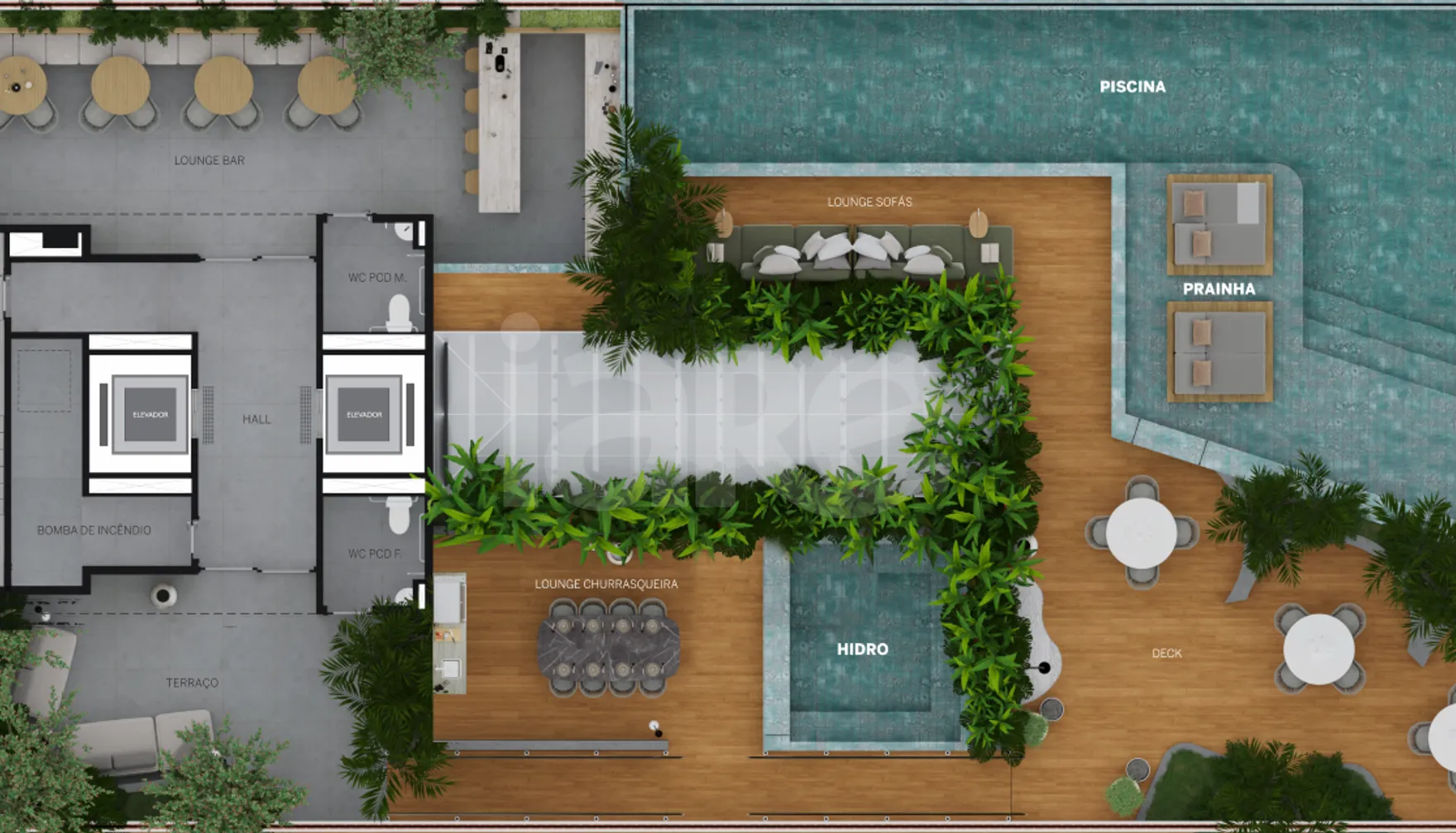 Planta — Pavimento cobertura