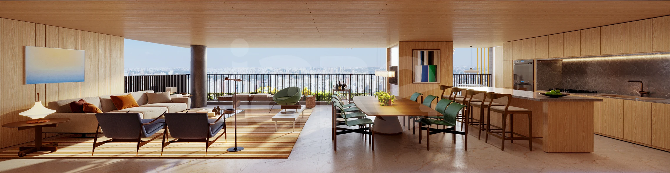 Panorama Skyline Ibirapuera - Apartamento com 248,45 m², em Moema — foto 3