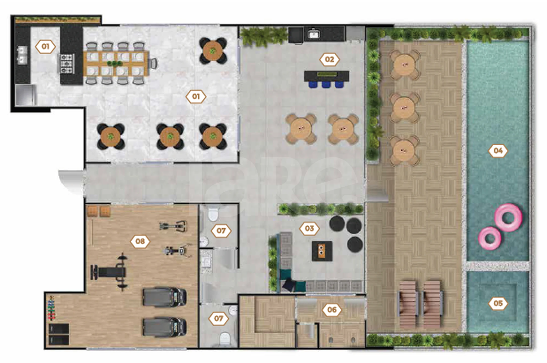 Planta — Pavimento rooftop
