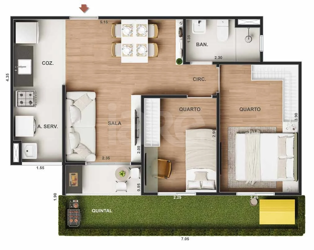 Planta — Garden 50,34 m²