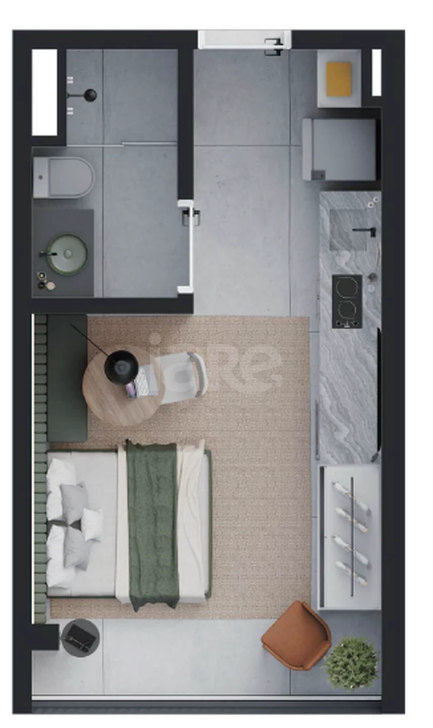 Planta — Studio 24,05 m²