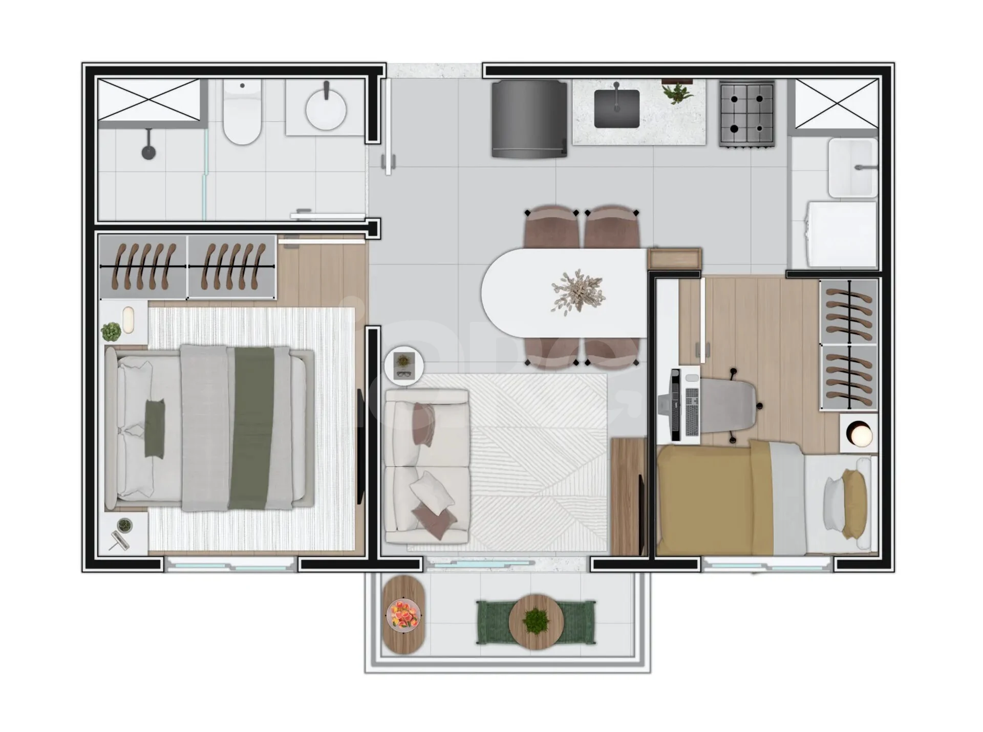Planta — Garden 39,84 m²