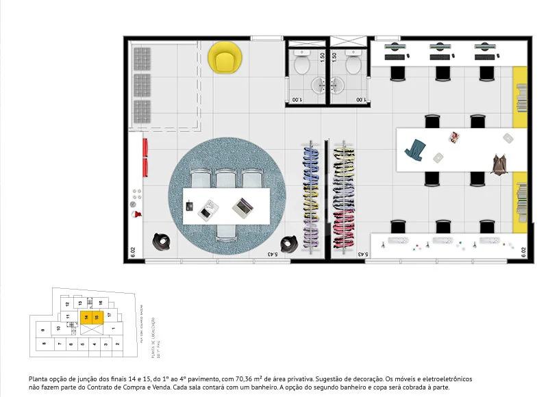 Planta — Sala 67,68 m²
