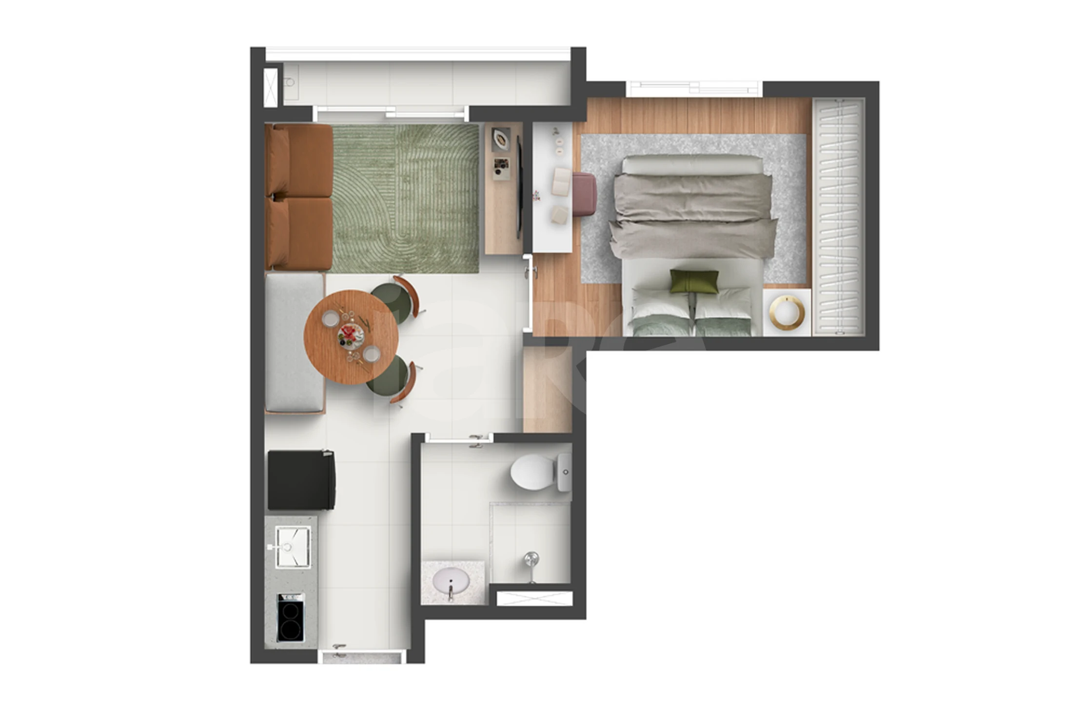 Planta — Apartamento 28,3 m²