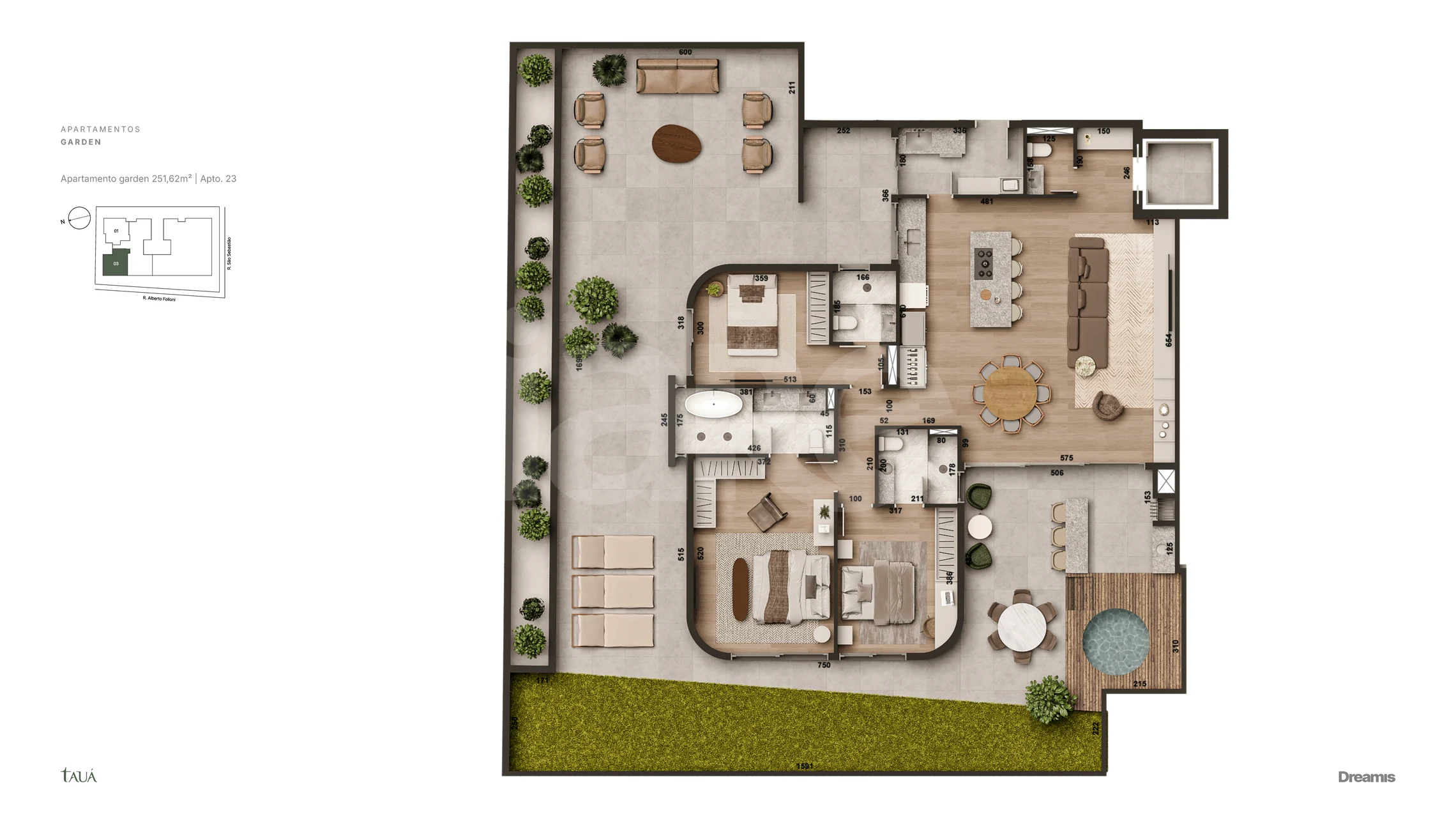 Planta — Apartamento 275 m²