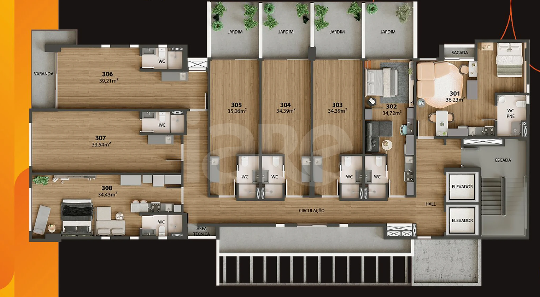 Planta — Pavimento 3