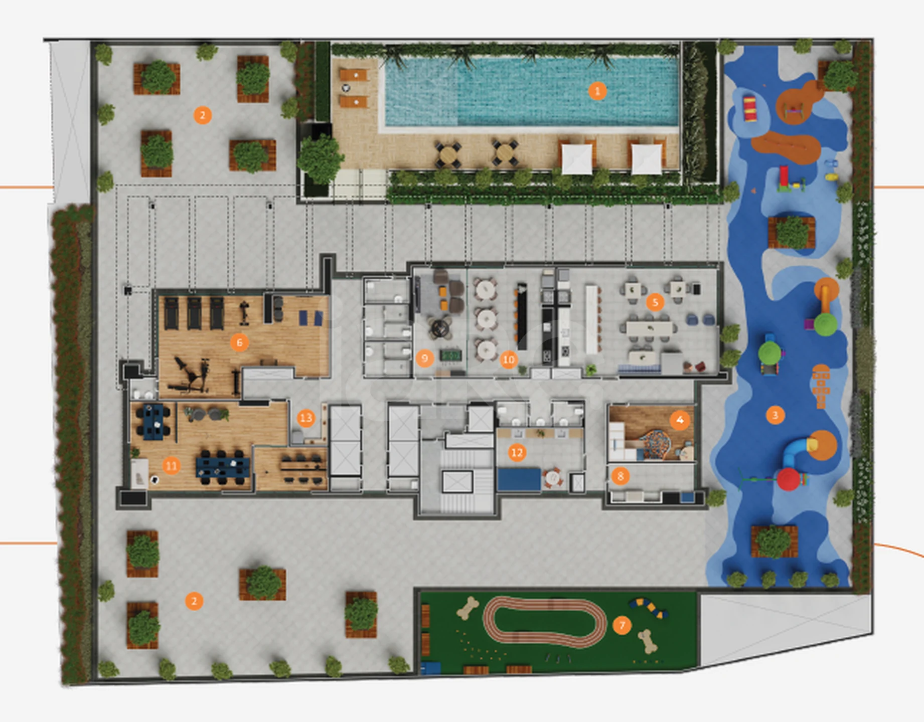 Planta — Pavimento lazer