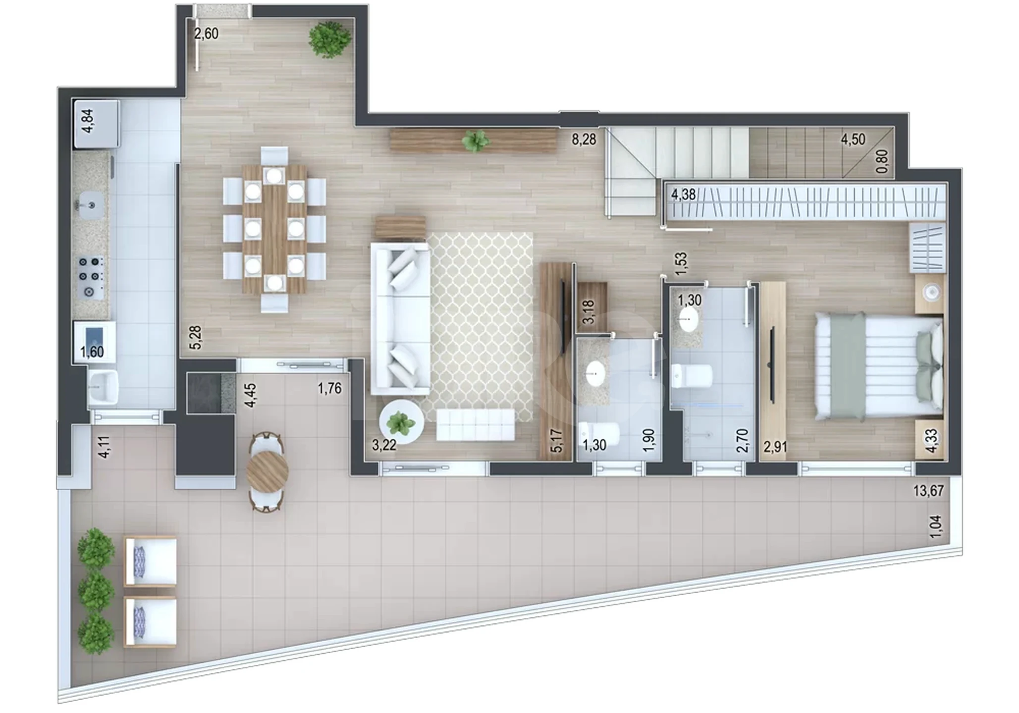 Planta — Garden 155,49 m²