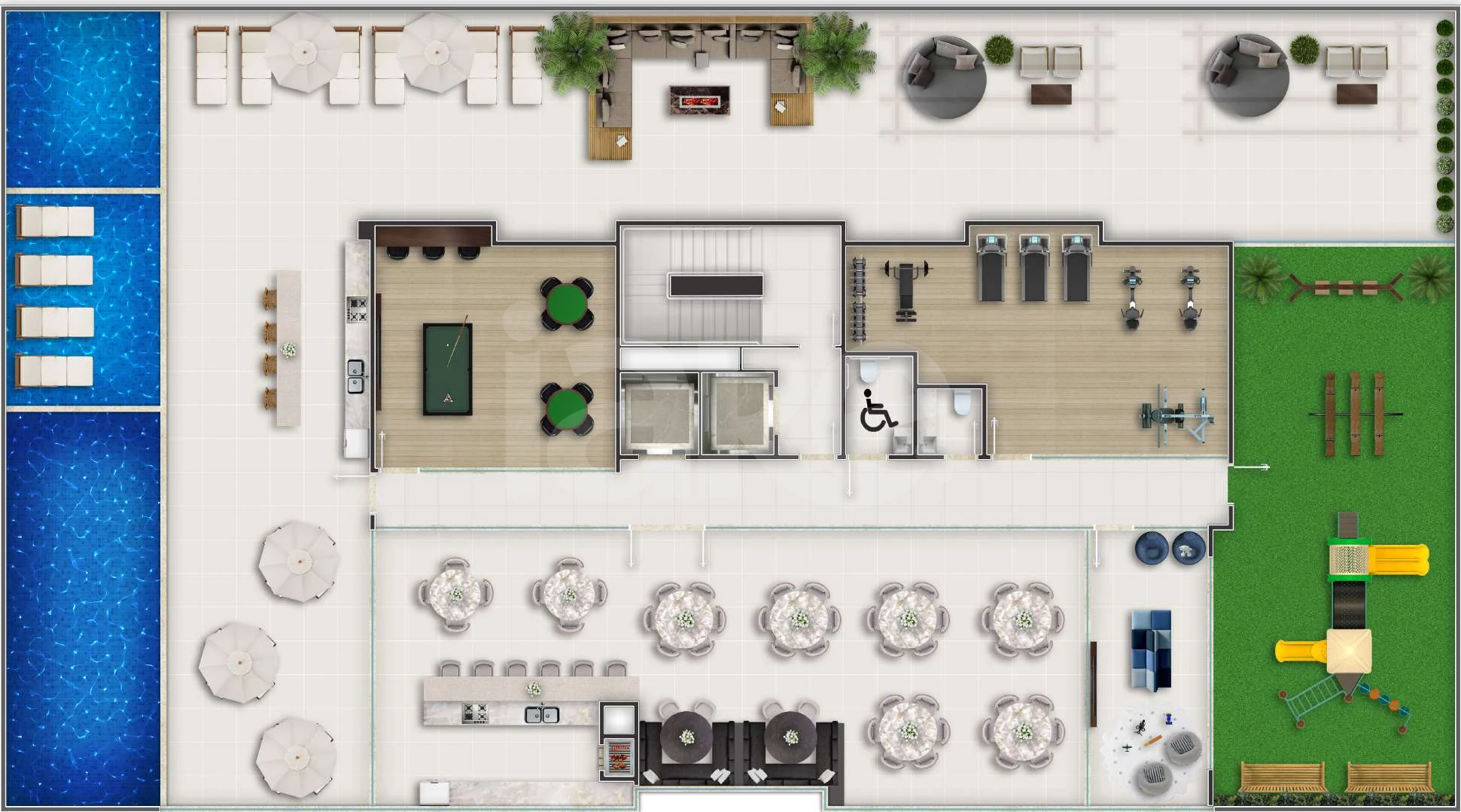 Planta — Pavimento lazer
