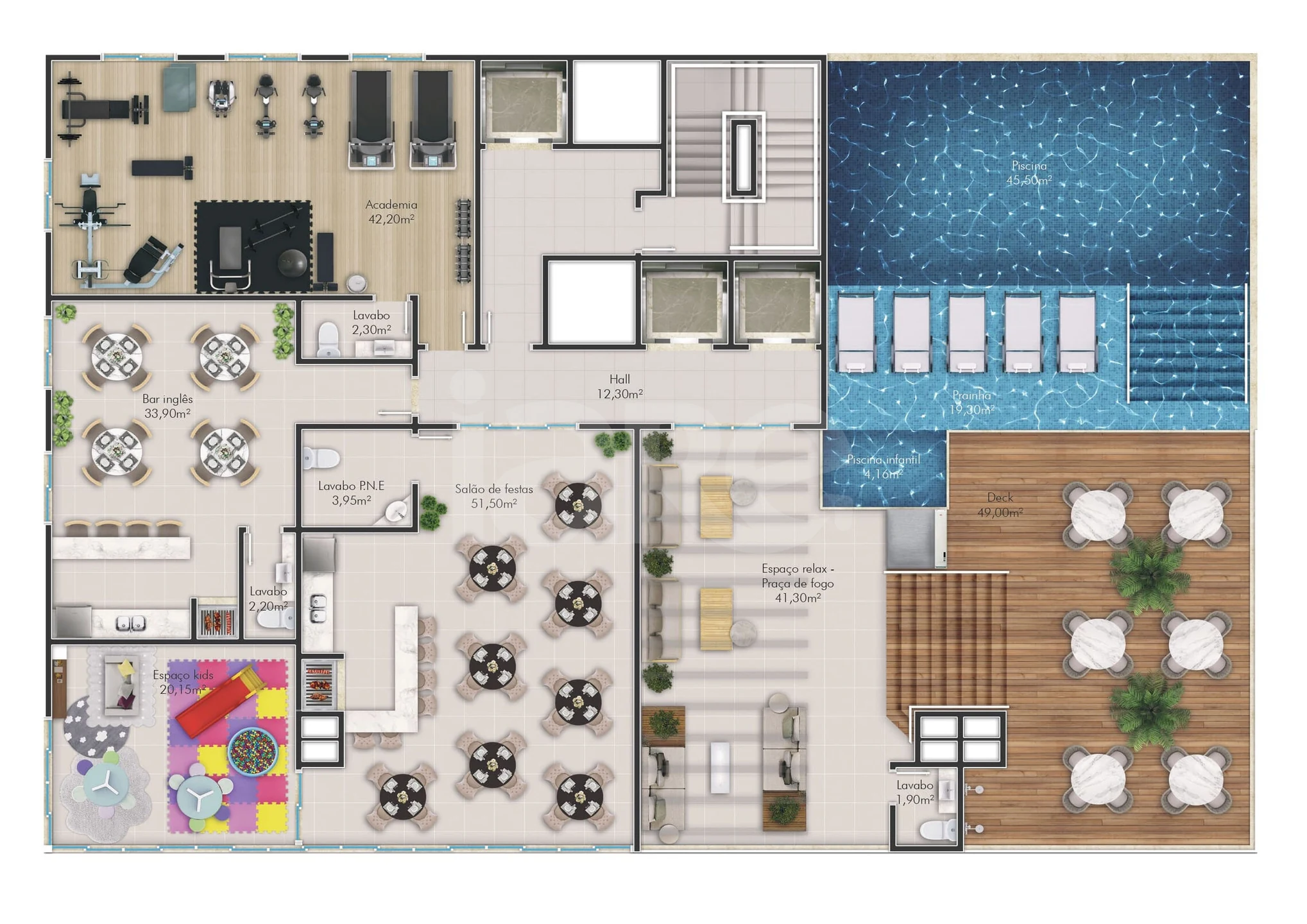 Planta — Pavimento lazer