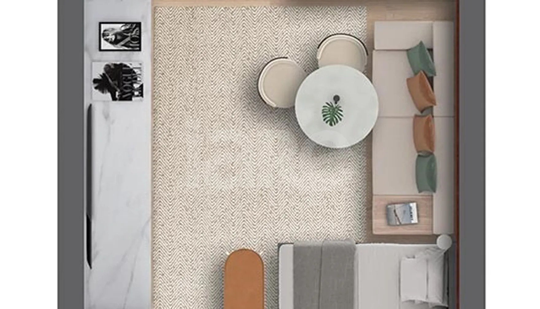 Planta — Studio 41,09 m²