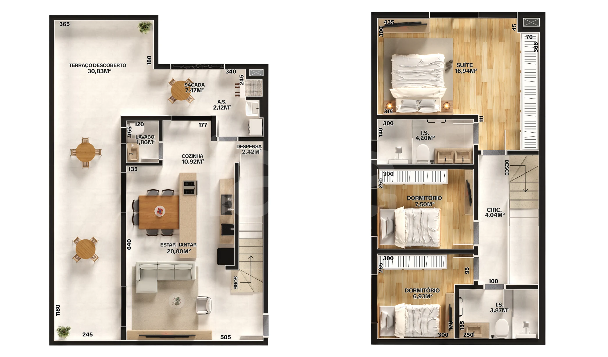 Planta — Cobertura Duplex 148,1 m²
