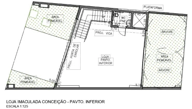 Planta — Planta 03 - 311 45m² - pavimento inferior