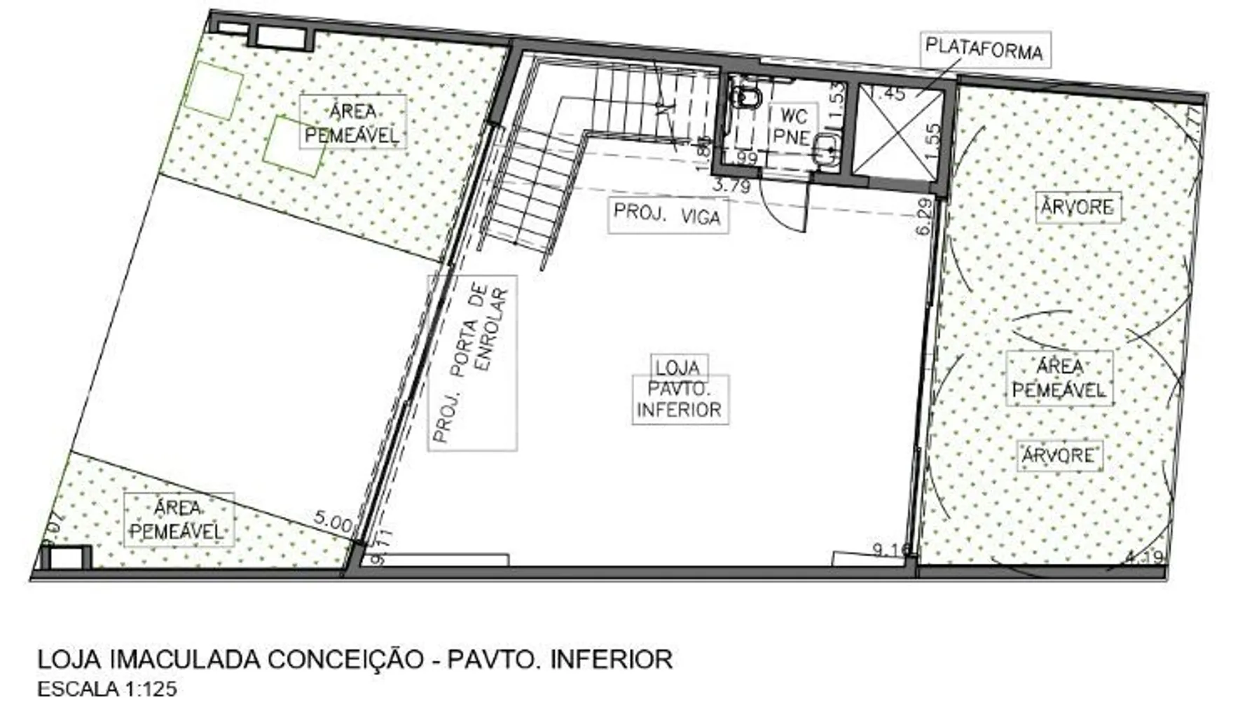 Planta — Planta 03 - 311 45m² - pavimento inferior