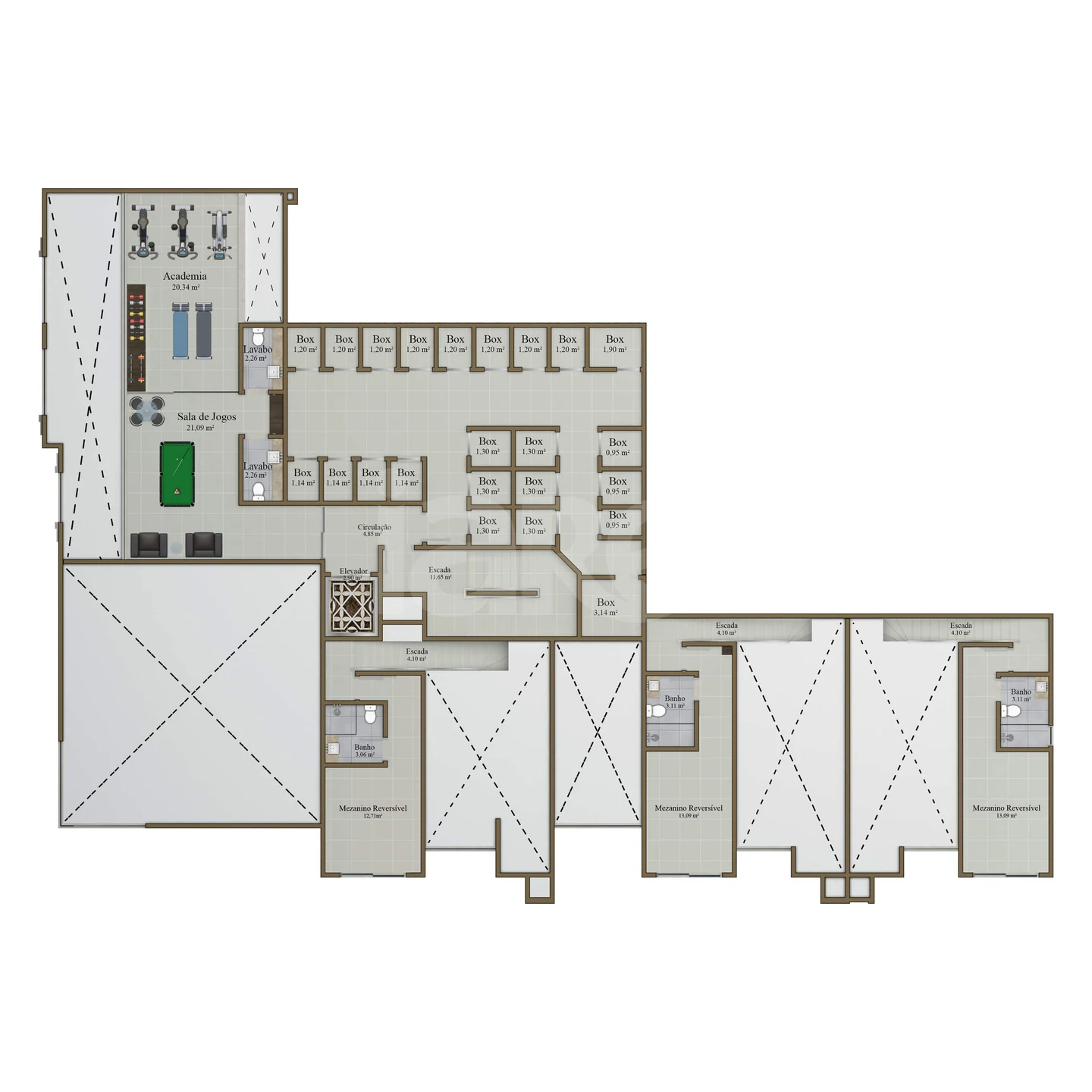 Planta — Pavimento mezanino