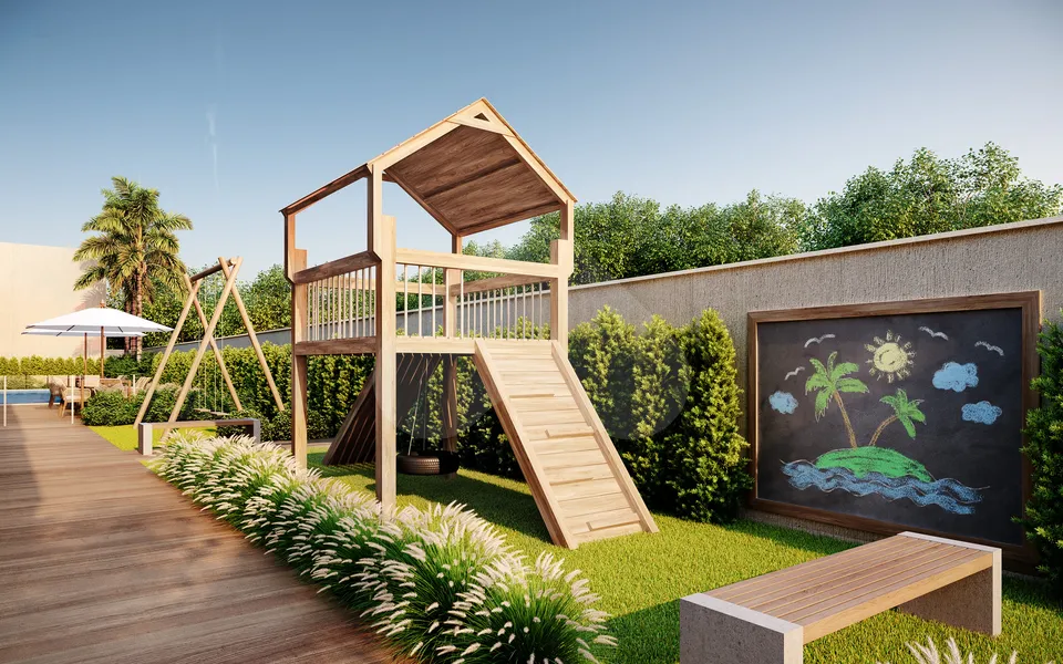 Giardino - Apartamento com 63,3 m², em Petrópolis — foto 3