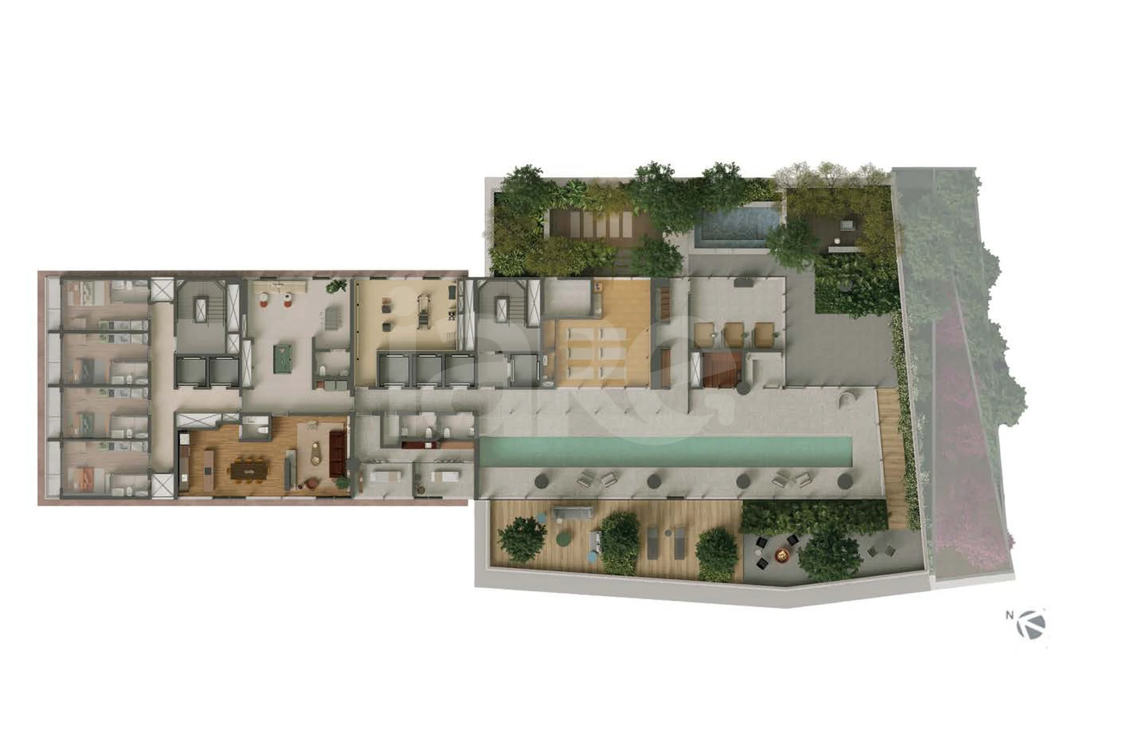 Planta — Pavimento lazer