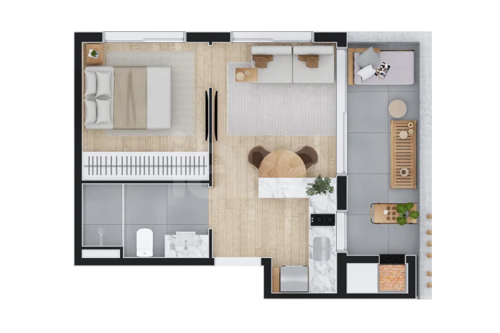 Planta — Garden 40,25 m²