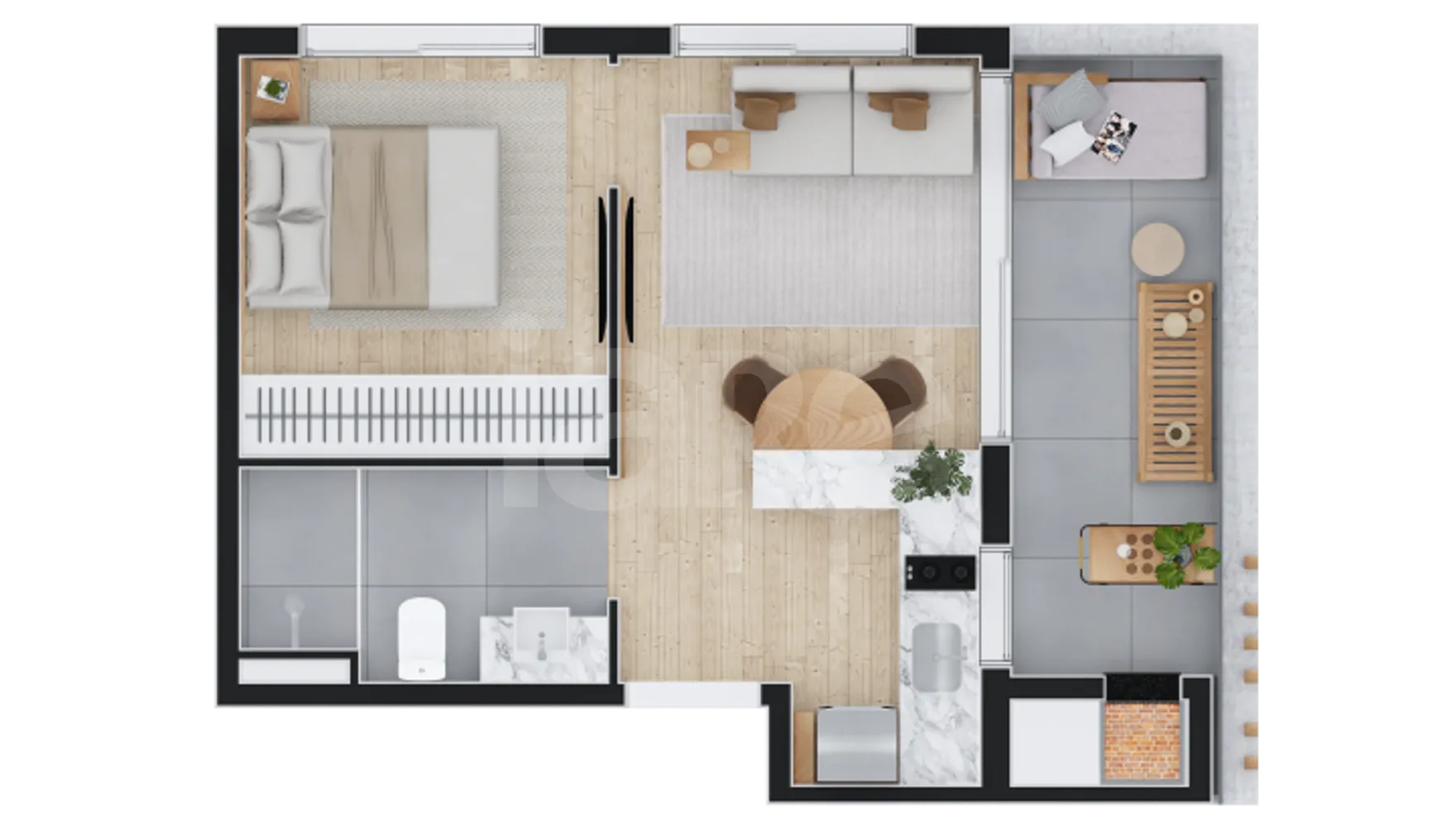 Planta — Garden 40,25 m²
