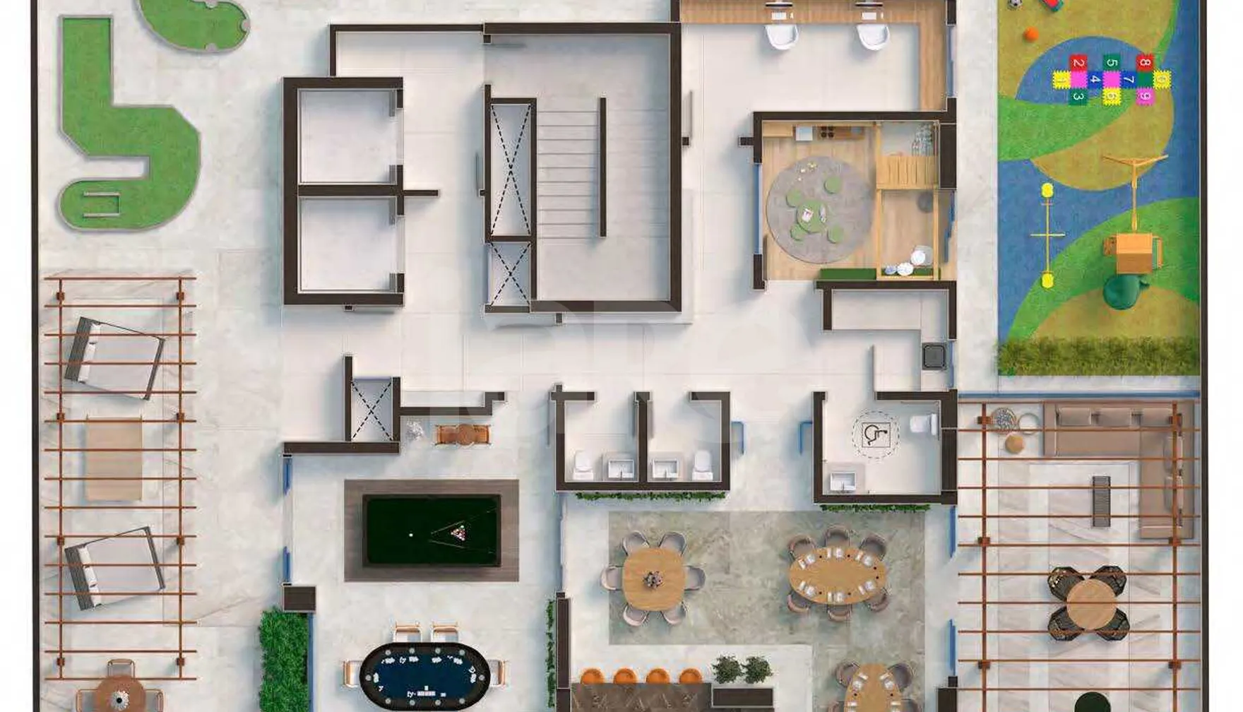 Planta — Pavimento lazer
