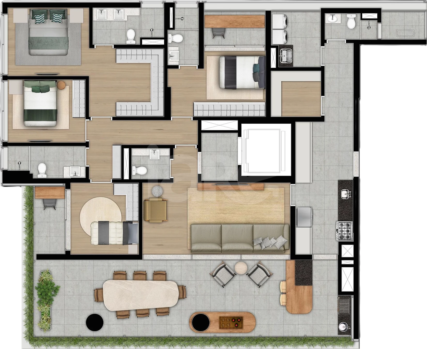 Planta — Apartamento 194,75 m²