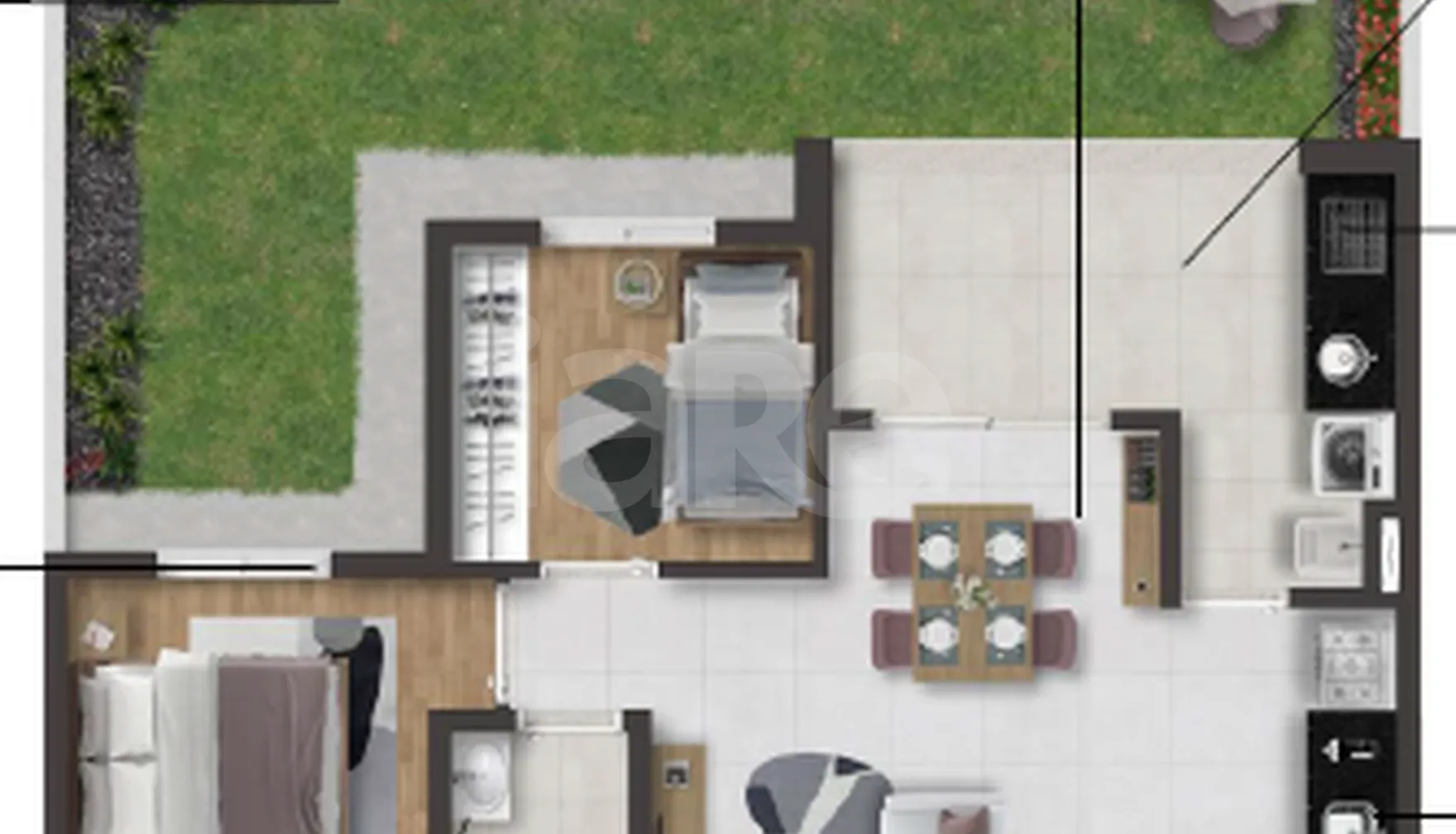 Planta — Garden 83,53 m²