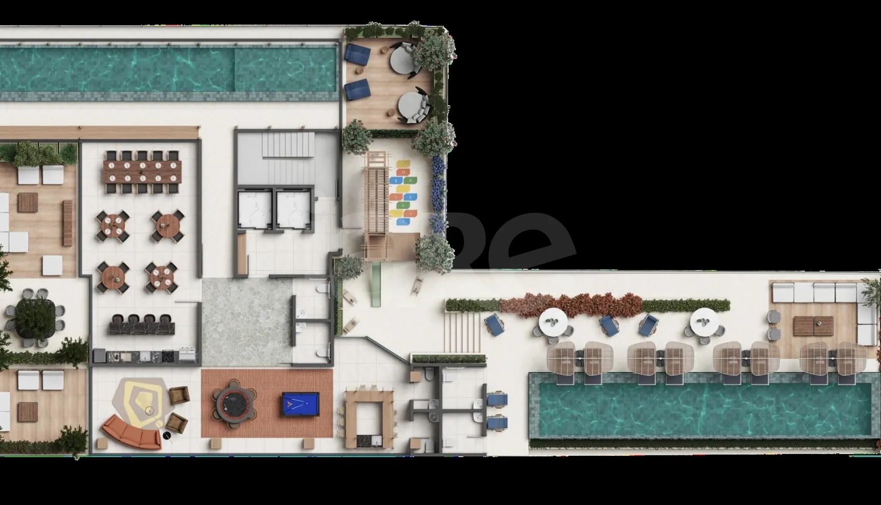 Planta — Pavimento lazer
