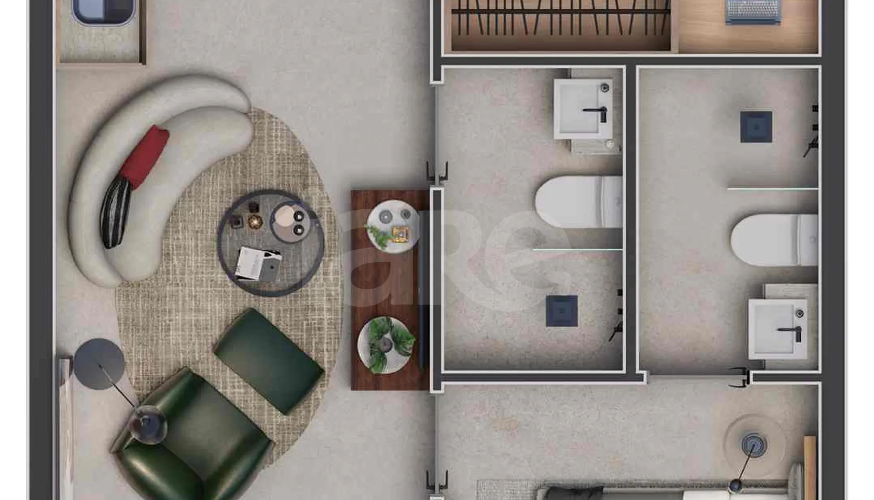 Planta — Garden 53,55 m²