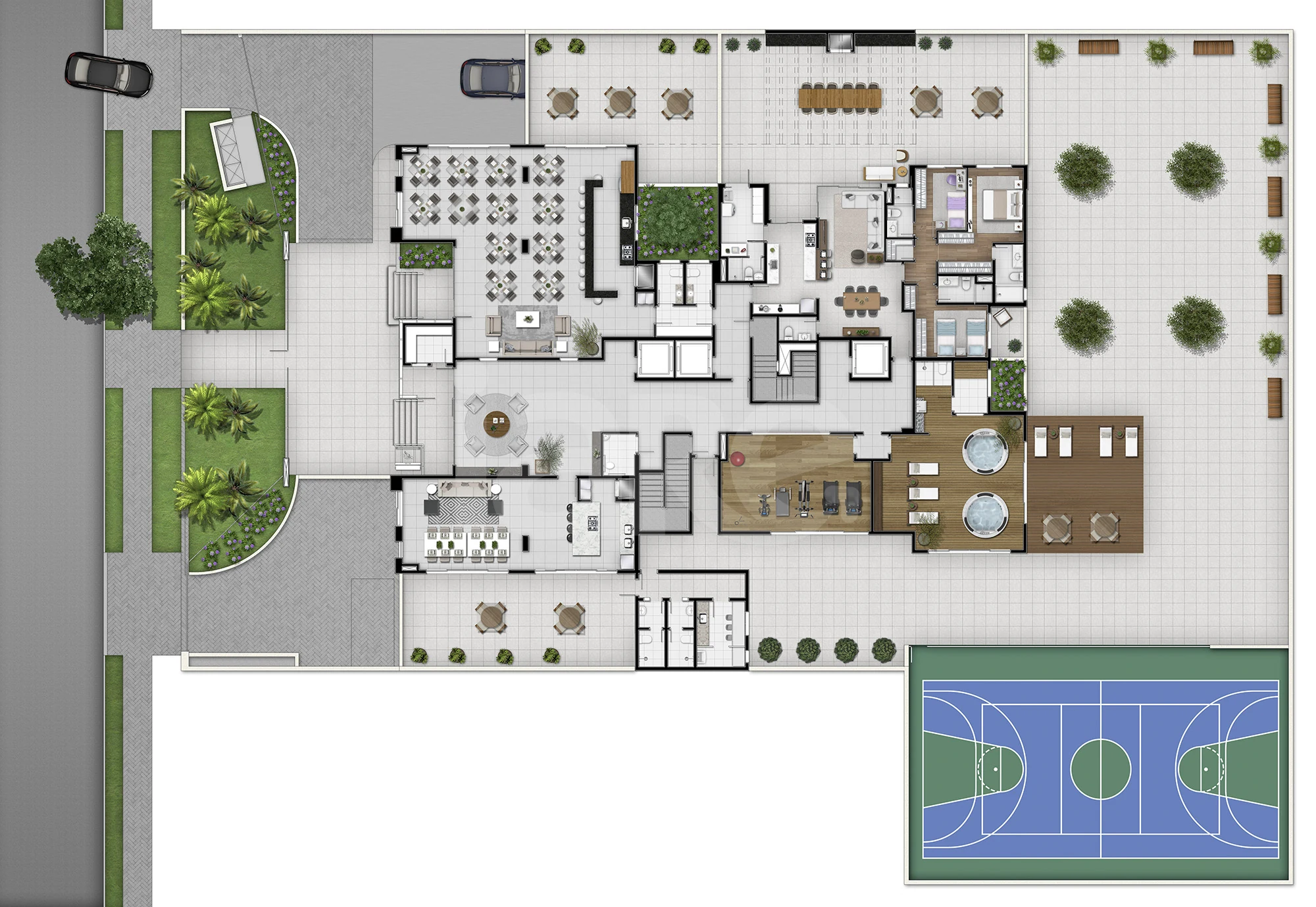 Planta — Pavimento lazer