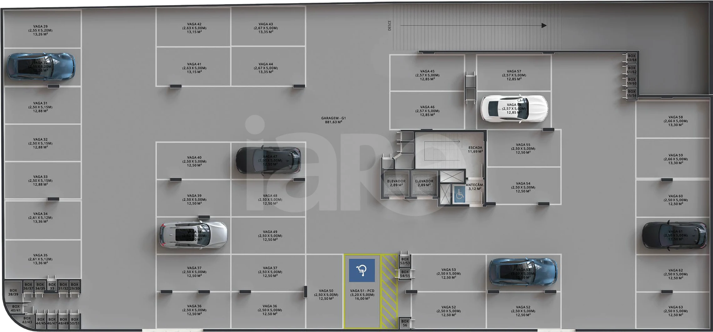Planta — Pavimento garagem